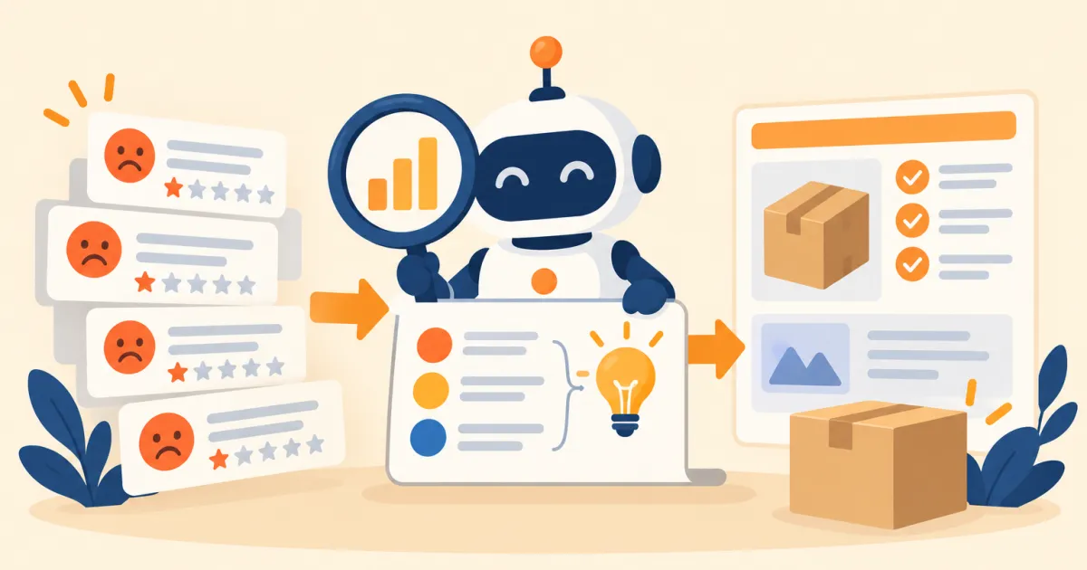 用 AI 读竞品差评挖产品改进点:从差评到 listing 卖点的完整流程